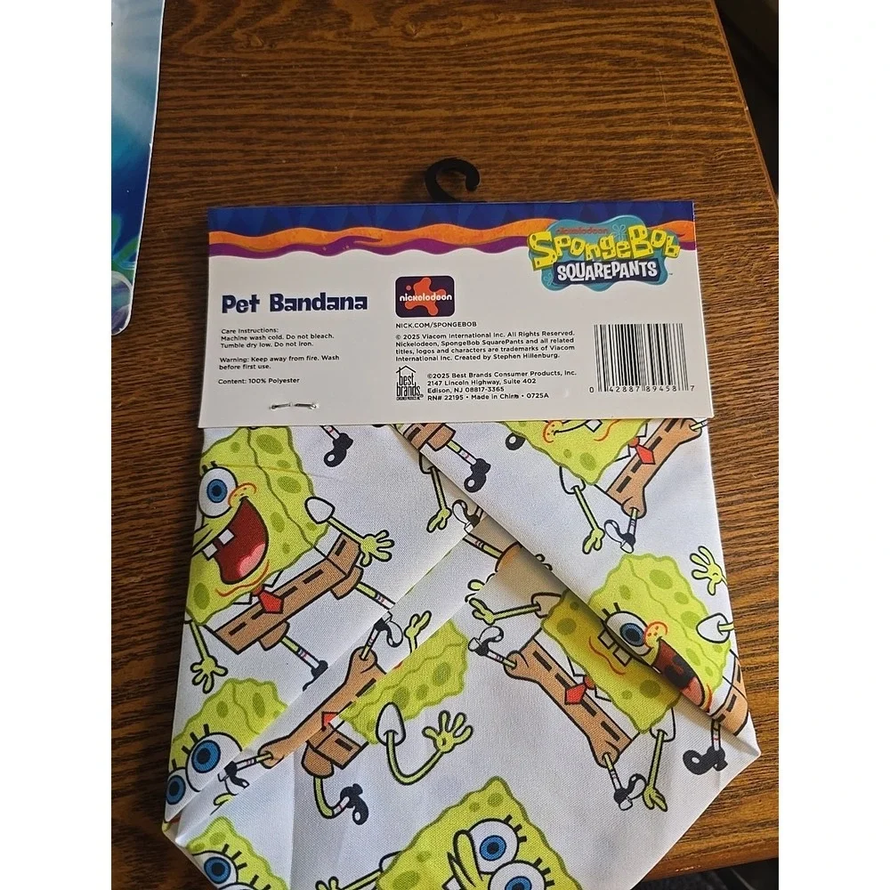 Spongebob Squarepants Adjustable Dog Seat Belt & Bandana (Brand New)